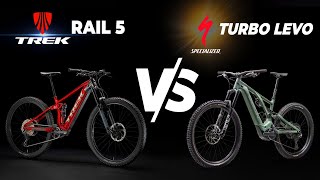 Budget eMTB Battle Specialized Turbo Levo vs Trek Rail 5 [upl. by Nosreip]