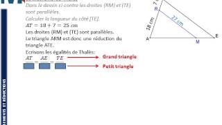 3ème  AGRANDISSEMENTS REDUCTIONS  Le théorème de Thalès [upl. by Kawasaki]