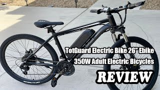 TotGuard Electric Bike 26quot Ebike 350W Adult Electric Bicycles  Review 2023 [upl. by Nylasor237]