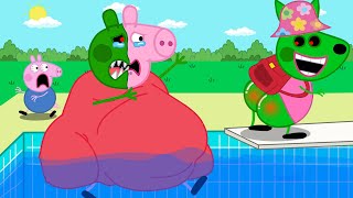 Zombie Apocalypse Monster Candy Attacks Peppa amp Friends 🍬🧟‍♀️  Peppa Pig Funny Animation [upl. by Annatnom]