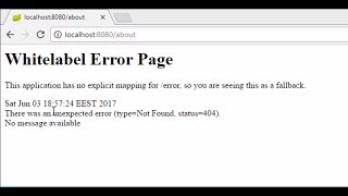 Spring Boot Whitelabel error page [upl. by Oleg383]