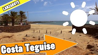 Costa Teguise Lanzarote Spain Tour of beach and resort [upl. by Kristof664]