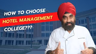 How to select a hotel management college होटल मैनेजमेंट कॉलेज कैसे चुने [upl. by Dodwell]