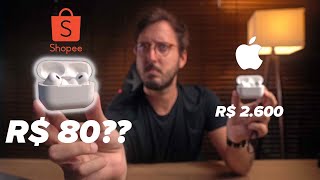 AIRPODS PRO 2 da SHOPEE vs ORIGINAL uma FRAUDE ou UM MILAGRE [upl. by Neyugn]