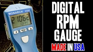 Measure RPMs Monarch PT99 Digital NonContact Optical Tachometer  MADE IN USA [upl. by Acinej]