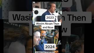 Wasim Akram reaction 2023 vs 2024 [upl. by Ahseinar]