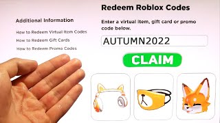 5 NEW Roblox PROMO CODES 2022 All FREE ROBUX Items in OCTOBER  EVENT  All Free Items on Roblox [upl. by Ashbey]