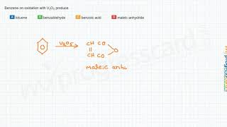 Benzene on oxidation with V2O5 produce [upl. by Sivam423]