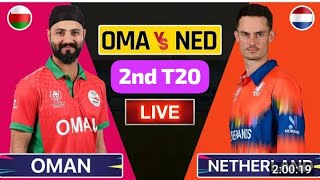 NED vs OMA 2nd T20Live OMA vs NED 2024  Today Live Match 2024 cricketlive [upl. by Yelnet]