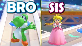 2Player Mario Party Superstars Space Land BRO VS SIS [upl. by Lief345]