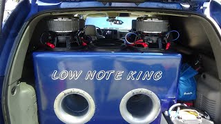 LOW NOTE KING  NO WALL  6 INCRIMINATOR AUDIO DEATH PENALTY 12S  POWERED BY 3 TARAMPS BASS 50001S [upl. by Ojillek]