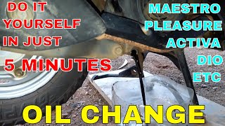 HOW TO CHANGE ENGINE OIL OF HERO MAESTRO [upl. by Genny]