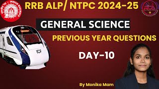 RRB ALPTECHNTPC 2024 General Science Previous Exam Paper Day12GS Classes For rrb alp rrb [upl. by Elwin]