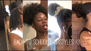 Back to school natural hairstyles for shortmedium hair [upl. by Huberto]