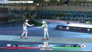 World Team Fencing Championships 2016 Rio  Womens Foil Semifinal RUS vs KOR [upl. by Aggarwal]