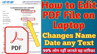 How to edit pdf file on laptop free [upl. by Rednijar]