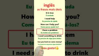 Inglês Aprenda frases mais úteis em inglês para principiantes [upl. by Haneehs]