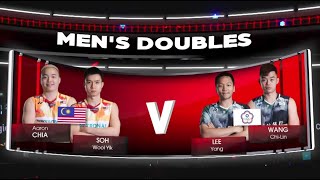 Badminton highlight 2023 I Aaron ChiaSoh Wooi Yuk vs Lee YangWang Chi Lin [upl. by Yelbmik]