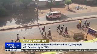 UN report says ethnic violence killed more than 10000 in Sudans El Geneina [upl. by Stouffer668]