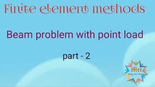 beam problem with point load part 2 in telugu [upl. by Einahpets]