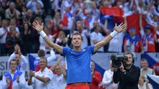 Davis Cup Final 2012 Full Match Highlights  Day 1 161112 [upl. by Ydnem]