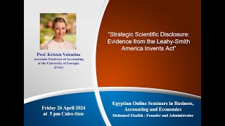 Online seminar by Professor Kristen Valentine “Strategic Scientific Disclosure” [upl. by Menken231]