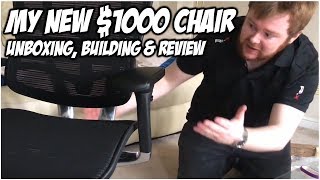 MY NEW 1000 CHAIR  UNBOXING BUILDING amp REVIEW ErgoHuman [upl. by Aerua]