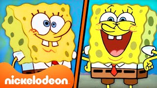 SpongeBobpersonages toen en nu 🎥  Compilatie van 52 minuten  SpongeBobOfficial  Nickelodeon [upl. by Giverin]