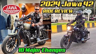 2024 JAWA 42 21 Dual Tone Ride Review  10 Big Changes Most Affordable 300cc Cruiser Bike In India [upl. by Biamonte955]