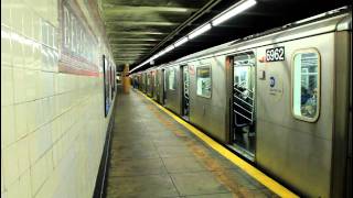 IRT Subway Flatbush Avenue amp Manhattan Bound R142 2 amp 5 trains at Beverly Road [upl. by Enneillij167]