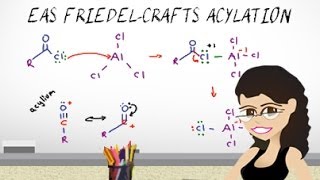 FriedelCrafts Acylation Reaction Mechanism EAS Vid 7 by Leah4sci [upl. by Spalla]