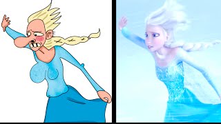 Disney’s frozen drawing meme  Elsas palace [upl. by Cassey240]