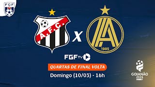 Ao vivo  Anápolis FC X AA Aparecidense  Goianão 2024 [upl. by Kcyred]