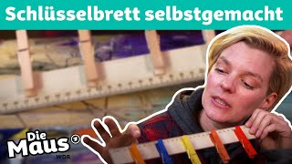 Ein DIYSchlüsselbrett aus Lineal und Wäscheklammern  Lauras Machgeschichten  DieMaus  WDR [upl. by Asilim]