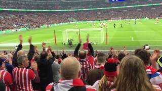 Southampton fans at Wembley  Gabbiadini goal [upl. by Illah]