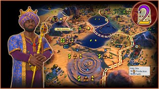 Civilization VI Random Map Sundiata Keita EP2 Making the Desert Work [upl. by Jenine]