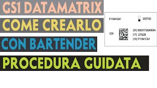 GS1 DATAMATRIX COME CREARLO CON BARTENDER  PROCEDURA GUIDATA [upl. by Ssecnirp539]