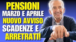 PENSIONI MARZO PAGAMENTINOVITA APRILESCADENZEARRETRATI [upl. by Kendal]