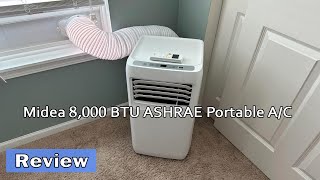 Midea 8000 BTU ASHRAE Portable Air Conditioner Review [upl. by Timms]