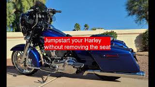 Harley Davidson  Jumpstart your bike without removing your seat [upl. by Azar]