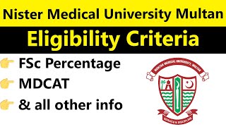 Eligibility Criteria for Nishtar Medical University Multan FSC amp MDCAT Marks Calculation Explained [upl. by Cody]