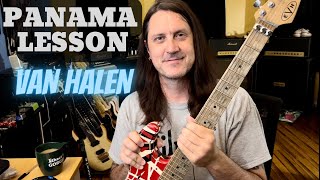 How To Play Panama By Van Halen L Guitar Lesson Including Guitar Solo [upl. by Ynomrah856]