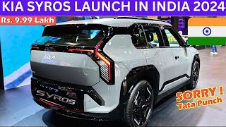 Kia Syros 2024 Details Review Launch in India 🇮🇳 Kia Syros Clavis seltos [upl. by Kanya798]