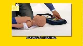 Uso del defibrillatore nella rianimazione pediatrica con sottotitoli italianomp4 [upl. by Naugal898]