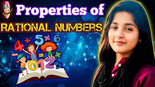 Properties of Rational Number  closure  commutative associative Distributive   class 8 👇 [upl. by Eatnoed]