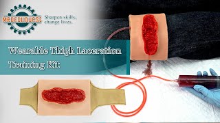 Wearable Thigh Laceration Hemostasis Training Kit [upl. by Rosdniw]