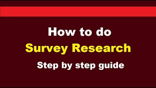 How to do survey research l step by step guide l with 6 easy steps l doing surveys research [upl. by Jarin186]