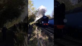 Eddystone steaming out of Grosmont train steamtrain locomotive nymr railway steamengine [upl. by Kinimod676]