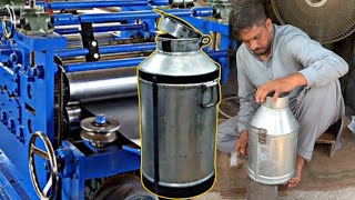 Galvanized Steel Metal Sheet Milk Cans Manufacturing Process [upl. by Anirbys]