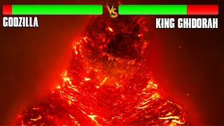 Godzilla Vs Ghidorah But Health Bar Is Enabled  Burning Godzilla Vs Ghidorah Final Battle Scene [upl. by Roxana]